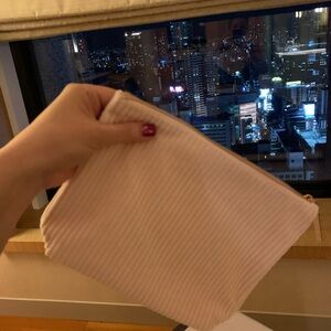 Elegant Cream Women's Clutch/ soft authentic Lancôme cosmetic bag from Japan. 🇯🇵